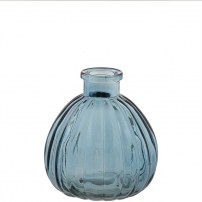 Vase Glas blau höhe 9,5cm st 5.00
